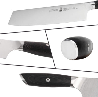Fillet Knife, 7 Inch Professional Fish Boning Knife for Trimming Meat & Poultry, Flexible Blade, High Carbon German Steel, Riveted Handle - Falcon Series