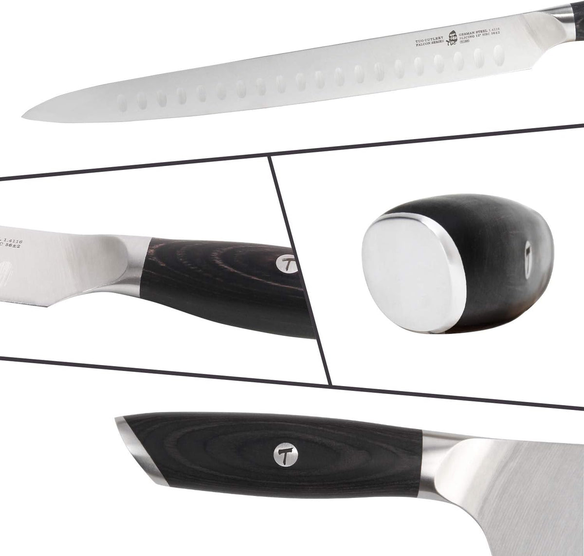 Fillet Knife, 7 Inch Professional Fish Boning Knife for Trimming Meat & Poultry, Flexible Blade, High Carbon German Steel, Riveted Handle - Falcon Series