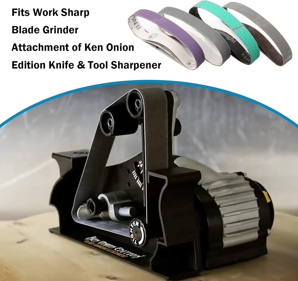 1 x 18 Inch Sanding Belts Knife Sharpening Belt Kit, 12-Pack | Fits Work Sharp Blade Grinder Attachment of Ken Onion Edition Knife & Tool Sharpener