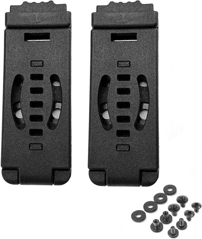 2-Pack Tactical Knife Clip Holster Kydex Belt Sheath | Compatible with EDC, Camping & Utility Tools (Black)