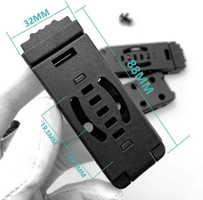 2-Pack Tactical Knife Clip Holster Kydex Belt Sheath | Compatible with EDC, Camping & Utility Tools (Black)
