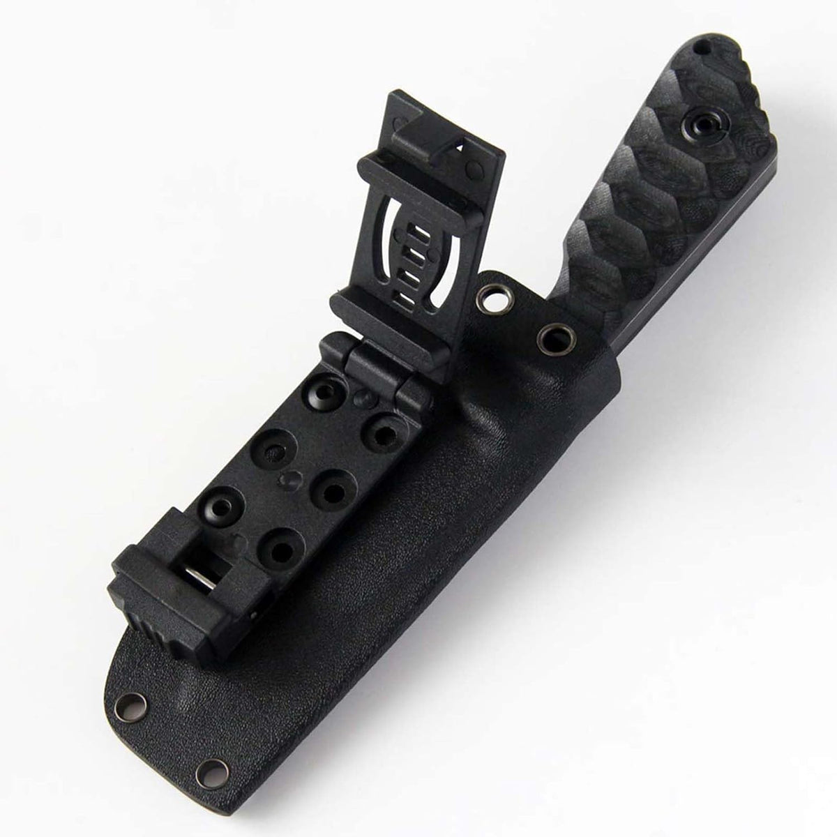 2-Pack Tactical Knife Clip Holster Kydex Belt Sheath | Compatible with EDC, Camping & Utility Tools (Black)