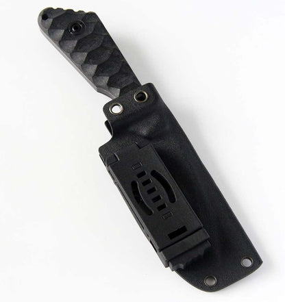2-Pack Tactical Knife Clip Holster Kydex Belt Sheath | Compatible with EDC, Camping & Utility Tools (Black)