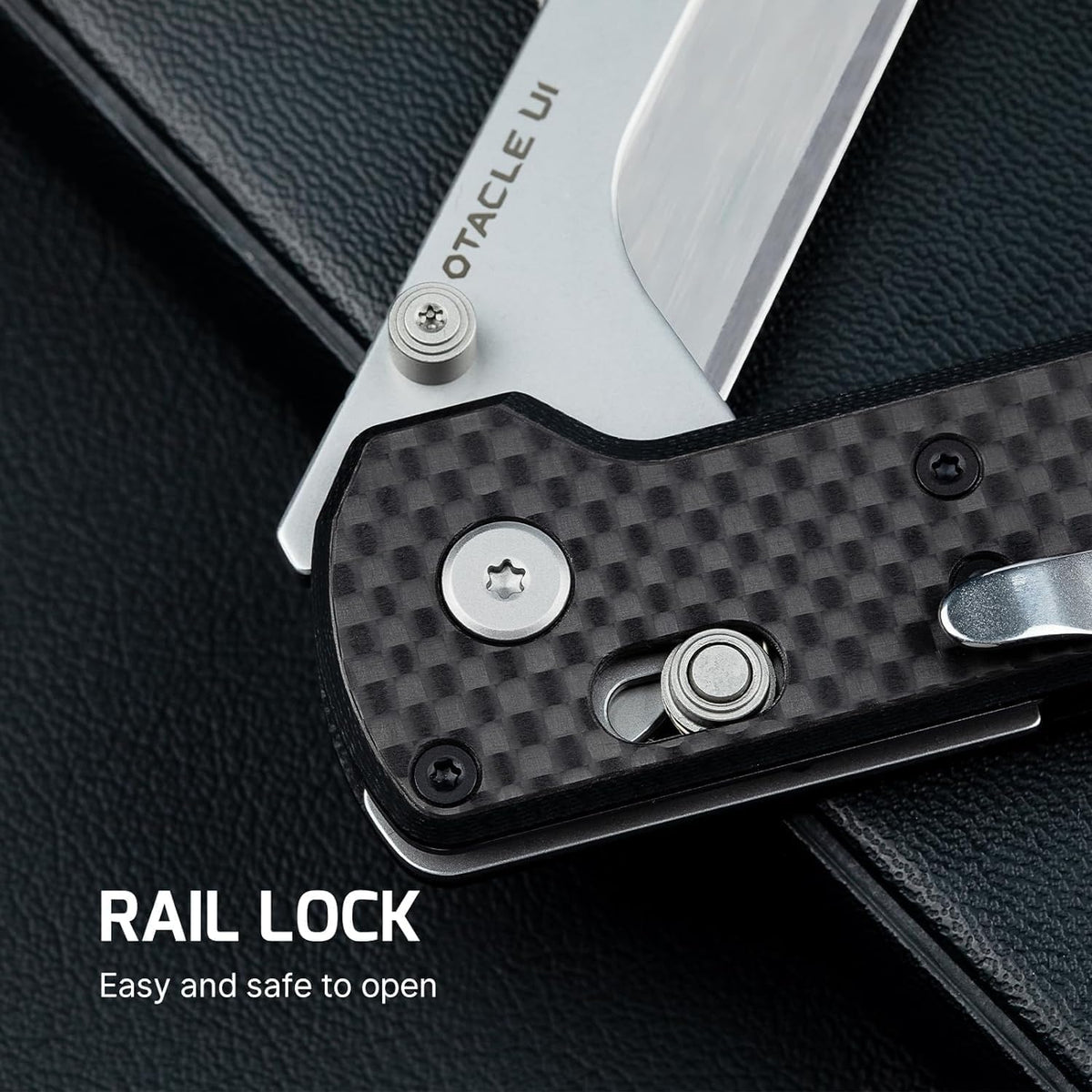 Otacle U1 Folding Utility Knife with Quick Change Blade & Rail Lock