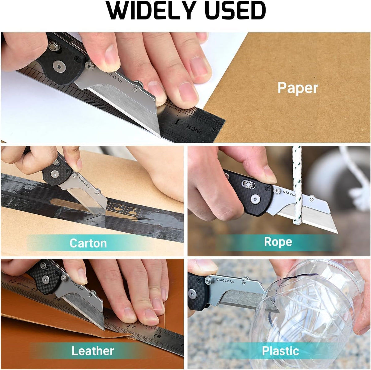 Otacle U1 Folding Utility Knife with Quick Change Blade & Rail Lock