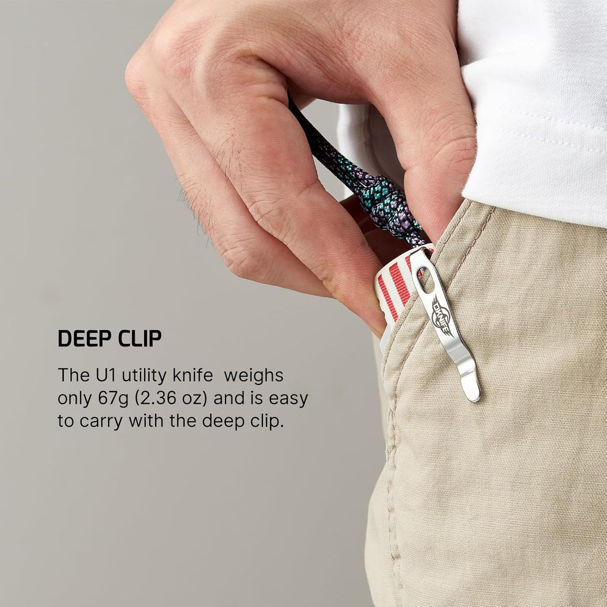 Otacle U1 Folding Utility Knife with Quick Change Blade & Rail Lock