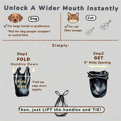 Ultra Thick Dog Poop Bags, Multi-Layer Bottom, Opaque Odor-Proof | Easy Open Tie Handles | Certified Compostable Plastic Free | 210 Heavy Duty Bags, Mint Scent, Fits Holder, No Scooper Needed