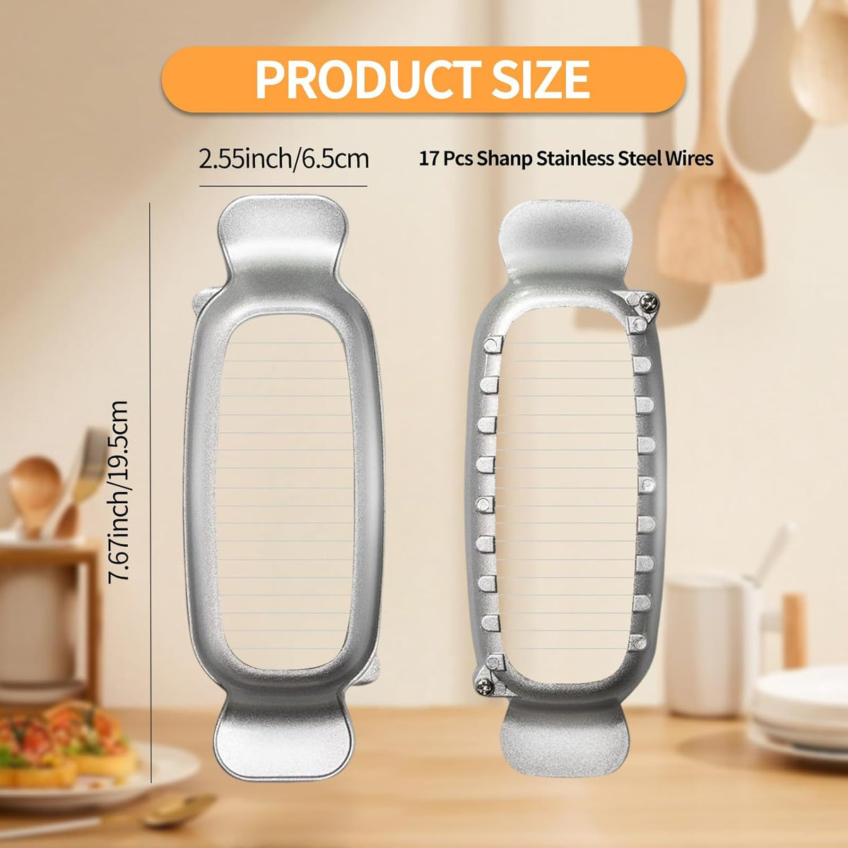 Butter & Cheese Slice Cutter Stainless Steel Multipurpose Butter and Cheese Cutter Slicer with Ergonomic handle Portable Grip for block cheese, Fruit Baking