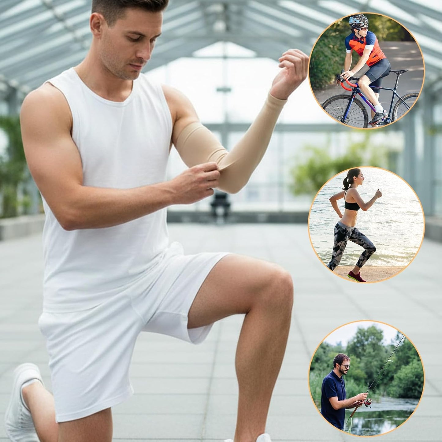 2 Pairs Protective Arm Sleeve for Thin Skin Elderly Skin Tear and Bruise, Protection Sleeves for Men and Women