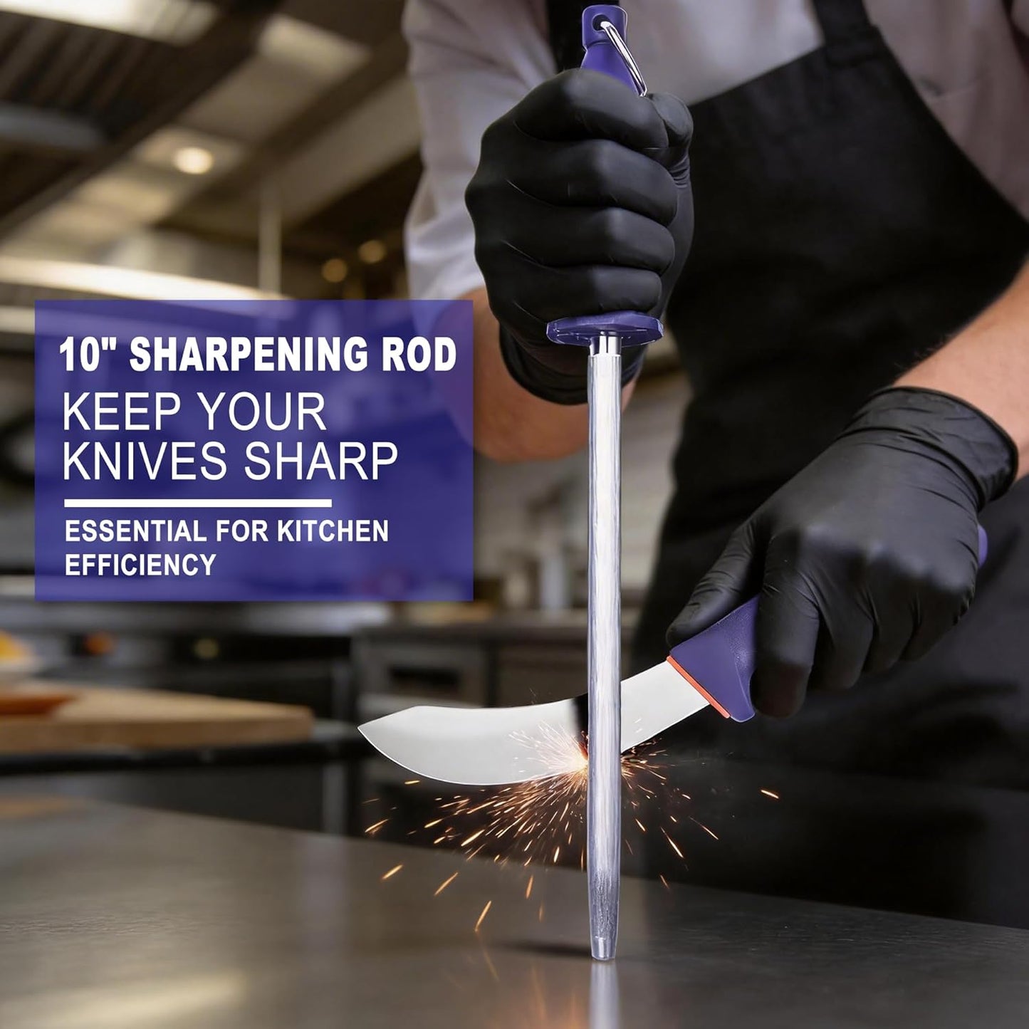 3 PCS Butcher Knife Set, Professional Meat Cutting Knives | Non-slip grip, 7" butcher & 6" skinning & boning,Ergonomic, less tired,Professional, precise cuts,X50CrMoV15 stainless steel.