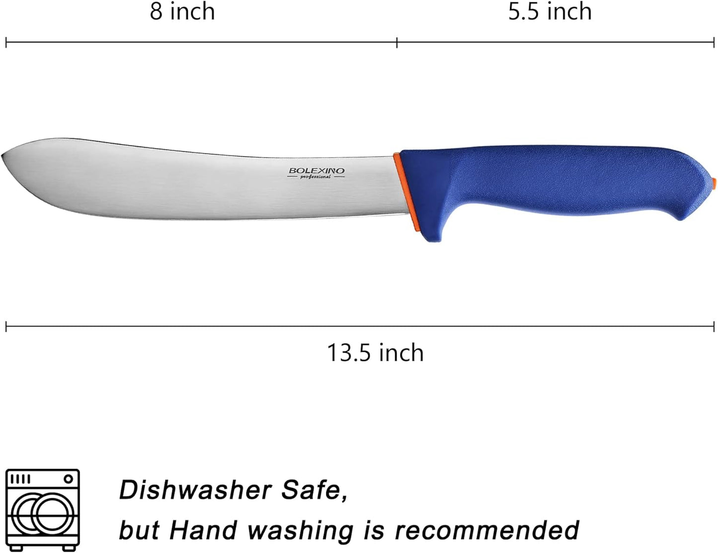 3 PCS Butcher Knife Set, Professional Meat Cutting Knives | Non-slip grip, 7" butcher & 6" skinning & boning,Ergonomic, less tired,Professional, precise cuts,X50CrMoV15 stainless steel.