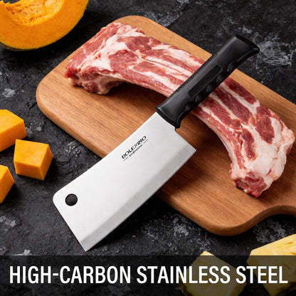 3 PCS Butcher Knife Set, Professional Meat Cutting Knives | Non-slip grip, 7" butcher & 6" skinning & boning,Ergonomic, less tired,Professional, precise cuts,X50CrMoV15 stainless steel.