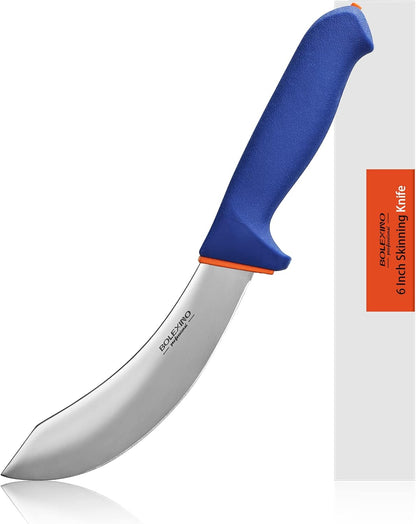 3 PCS Butcher Knife Set, Professional Meat Cutting Knives | Non-slip grip, 7" butcher & 6" skinning & boning,Ergonomic, less tired,Professional, precise cuts,X50CrMoV15 stainless steel.