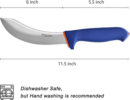 3 PCS Butcher Knife Set, Professional Meat Cutting Knives | Non-slip grip, 7" butcher & 6" skinning & boning,Ergonomic, less tired,Professional, precise cuts,X50CrMoV15 stainless steel.