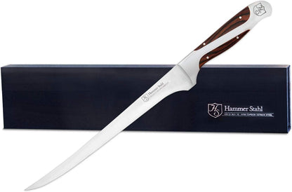7-Inch Fillet Knife | German Forged High Carbon Steel Blade for Filleting, Boning, Trimming & Slicing | Ergonomic Quad-Tang Pakkawood Handle & Gift Box