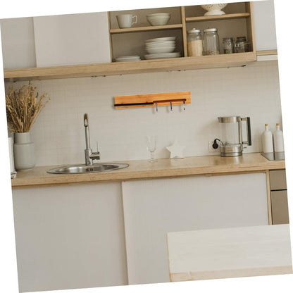 Wooden Wall-mounted Knife Rack No Drill Knife Holder for Kitchen Stylish Natural Utensil Organizer Efficient Storage for Home and Restaurant Use