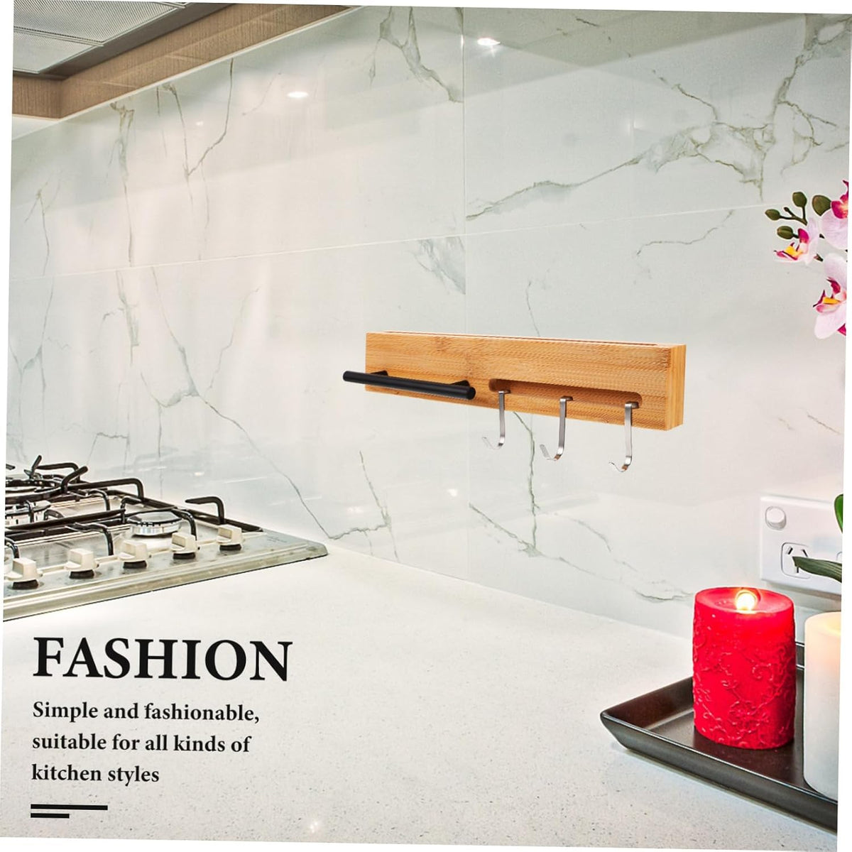 Wooden Wall-mounted Knife Rack No Drill Knife Holder for Kitchen Stylish Natural Utensil Organizer Efficient Storage for Home and Restaurant Use