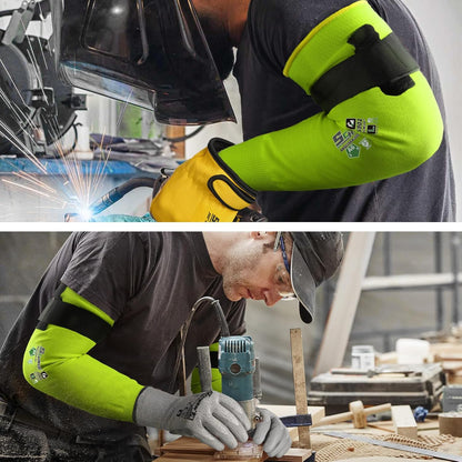 22 inch AIR-SKIN ANSI A6 Cut Resistant Arm Sleeves for Men & Women S901, Non-PFAS Arm Protectors for High Risk Work, UPF50+ UV Protection Cooling Gardening Sleeves for Farming, Lightweight