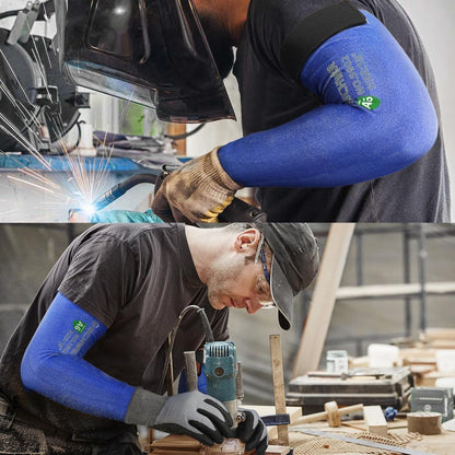 22 inch AIR-SKIN ANSI A6 Cut Resistant Arm Sleeves for Men & Women S901, Non-PFAS Arm Protectors for High Risk Work, UPF50+ UV Protection Cooling Gardening Sleeves for Farming, Lightweight
