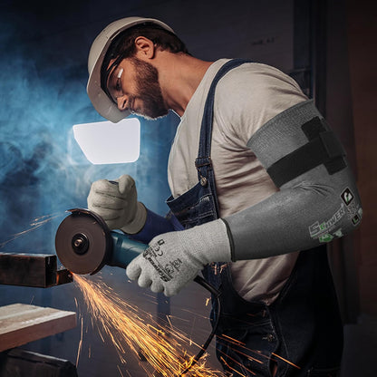 22 inch AIR-SKIN ANSI A6 Cut Resistant Arm Sleeves for Men & Women S901, Non-PFAS Arm Protectors for High Risk Work, UPF50+ UV Protection Cooling Gardening Sleeves for Farming, Lightweight
