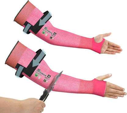 22 inch AIR-SKIN ANSI A6 Cut Resistant Arm Sleeves for Men & Women S901, Non-PFAS Arm Protectors for High Risk Work, UPF50+ UV Protection Cooling Gardening Sleeves for Farming, Lightweight
