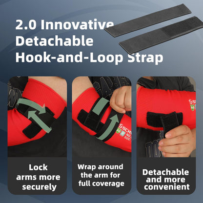 22 inch AIR-SKIN ANSI A6 Cut Resistant Arm Sleeves for Men & Women S901, Non-PFAS Arm Protectors for High Risk Work, UPF50+ UV Protection Cooling Gardening Sleeves for Farming, Lightweight