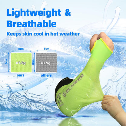 22 inch AIR-SKIN ANSI A6 Cut Resistant Arm Sleeves for Men & Women S901, Non-PFAS Arm Protectors for High Risk Work, UPF50+ UV Protection Cooling Gardening Sleeves for Farming, Lightweight