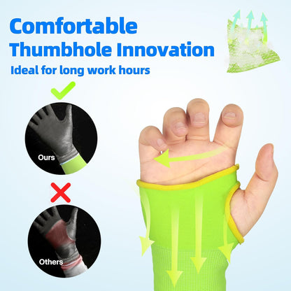 22 inch AIR-SKIN ANSI A6 Cut Resistant Arm Sleeves for Men & Women S901, Non-PFAS Arm Protectors for High Risk Work, UPF50+ UV Protection Cooling Gardening Sleeves for Farming, Lightweight