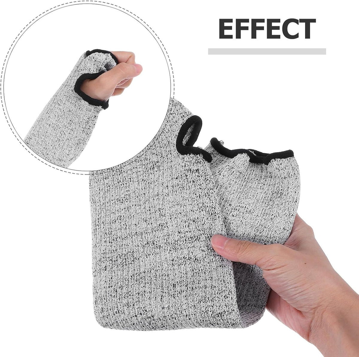 Cut Resistant Arm Sleeves Level 5 with Thumb Hole, Wear-resistant Breathable Forearm Protectors 40cm for Gardening, Farming, and Kitchen Safety