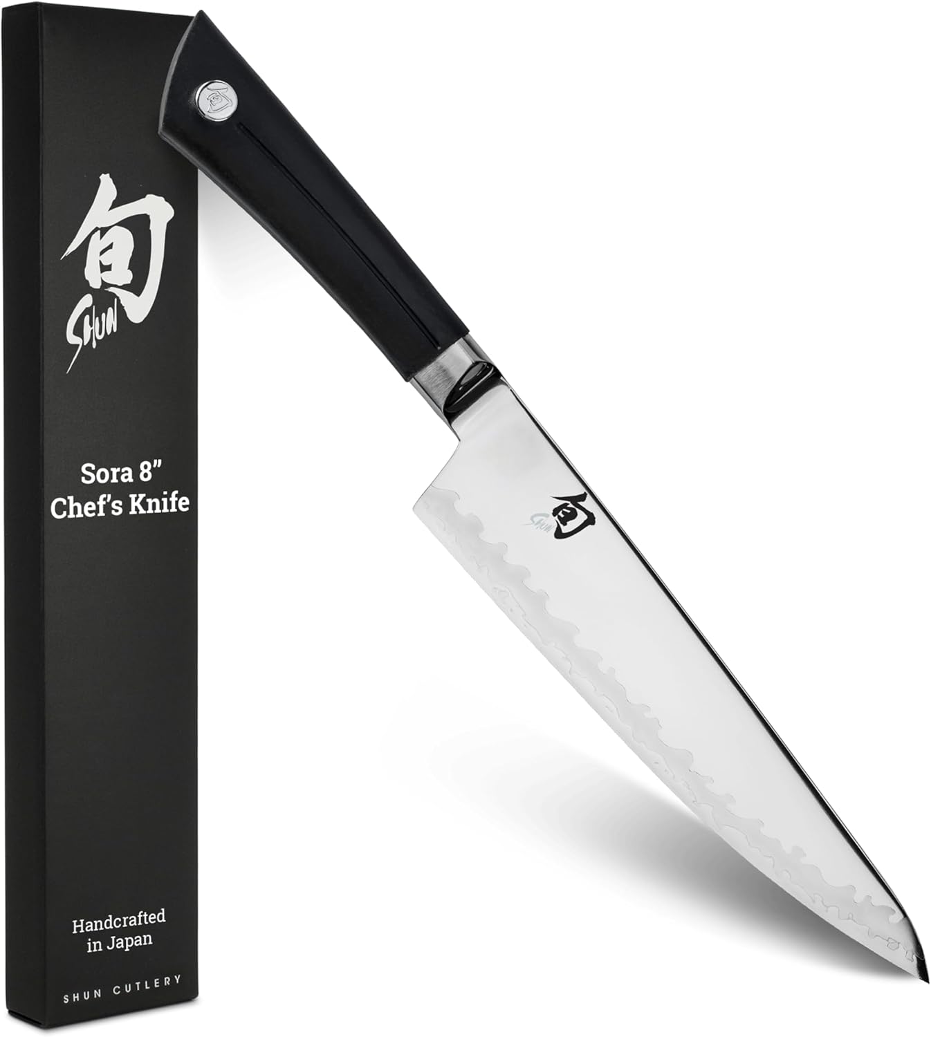 Sora 8" Chef's Knife, Handcrafted Japanese Kitchen Knife, VG10 Steel Edge and 420J Stainless Steel Blade, Balanced Handle, Gyuto-Style Chef Tool for Professional and Home Chefs