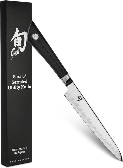Sora 8" Chef's Knife, Handcrafted Japanese Kitchen Knife, VG10 Steel Edge and 420J Stainless Steel Blade, Balanced Handle, Gyuto-Style Chef Tool for Professional and Home Chefs