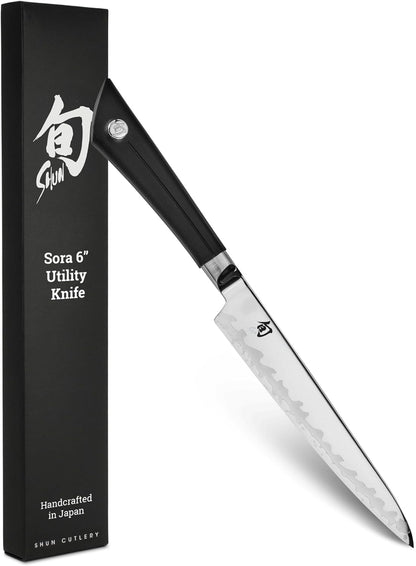 Sora 8" Chef's Knife, Handcrafted Japanese Kitchen Knife, VG10 Steel Edge and 420J Stainless Steel Blade, Balanced Handle, Gyuto-Style Chef Tool for Professional and Home Chefs