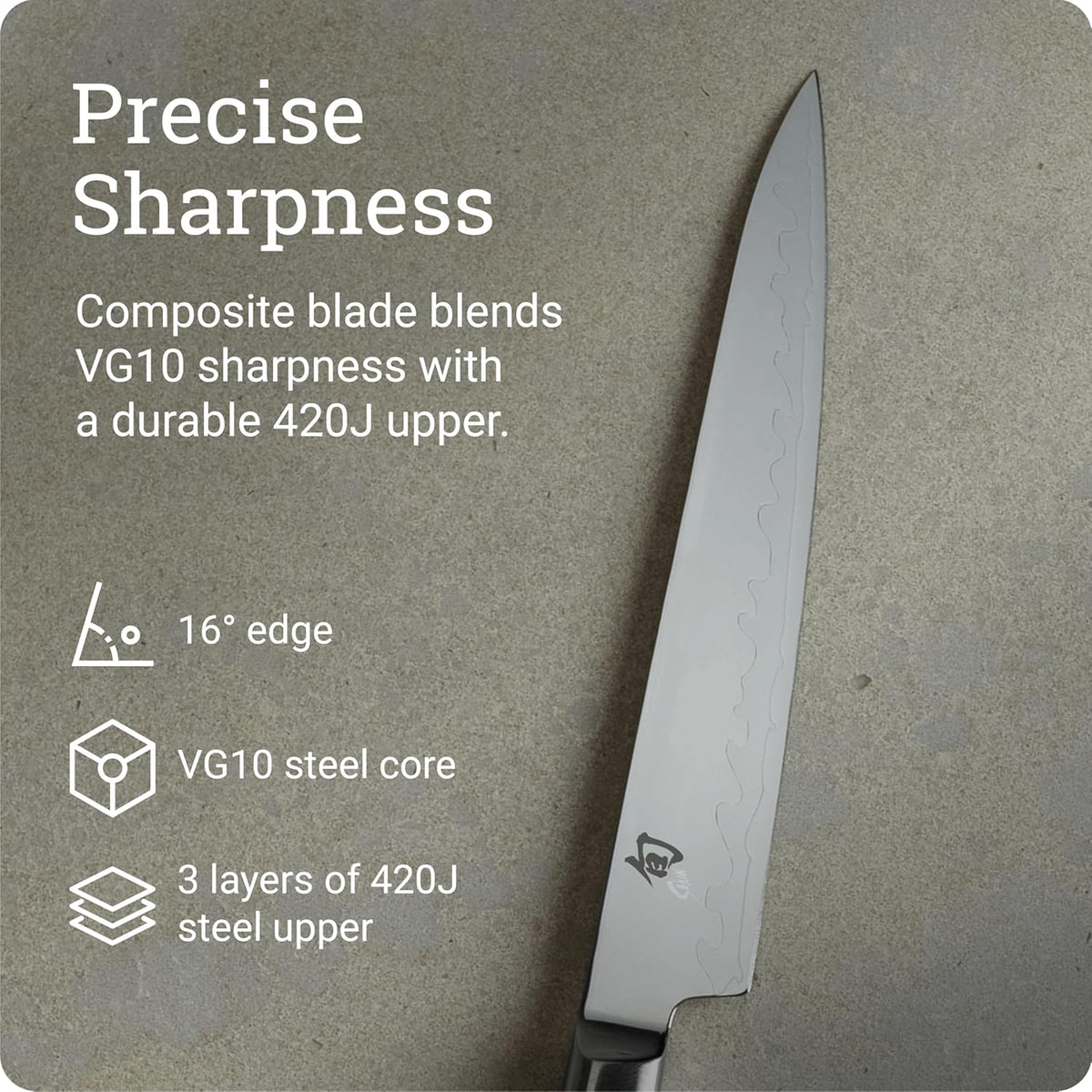 Sora 8" Chef's Knife, Handcrafted Japanese Kitchen Knife, VG10 Steel Edge and 420J Stainless Steel Blade, Balanced Handle, Gyuto-Style Chef Tool for Professional and Home Chefs