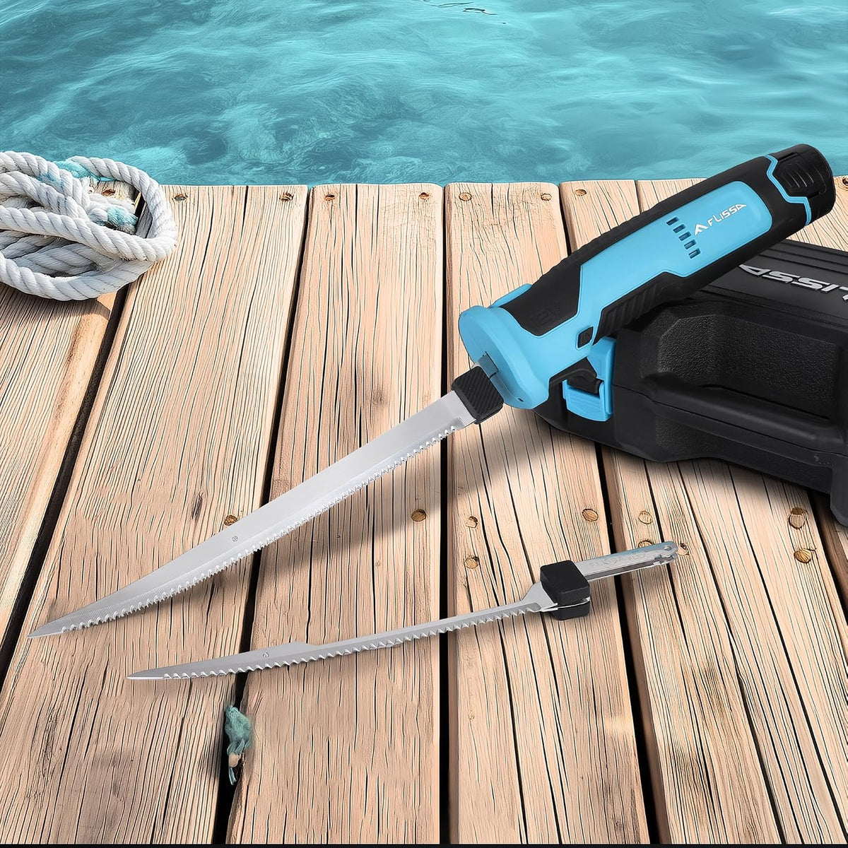 8" Flex Replacement Blade for Electric Fillet Knife, Stainless Steel | Premium Razor Sharp Blade with Reciprocating Construction, for Fishing, Filleting, and Cutting
