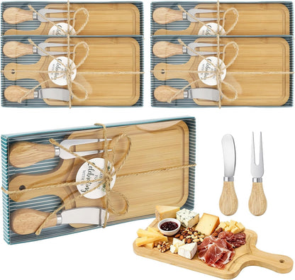 1 Set Bridal Baby Shower Cheese Prizes, Square Cheese Board Cheese, Small Cheese Board with Knife and Fork, Small Acacia Charcuterie Board for Valentines Bridal Baby Shower Housewarming Gifts(Acacia)