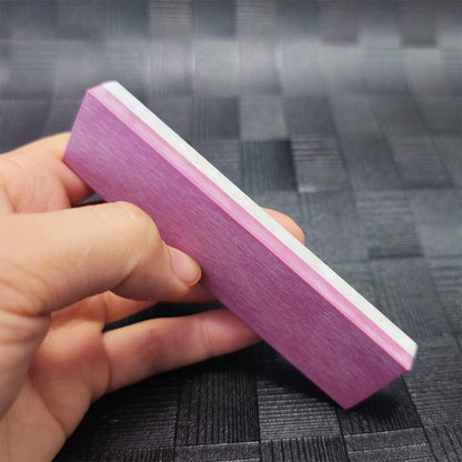 Combination Sharpening Stone Knife Sharpener,Ruby Pocket-Sized Whetstone,2 in 1 Grits Fine Polishing Small (3000#/10000#) Polishing Edge Stone(4 inch)