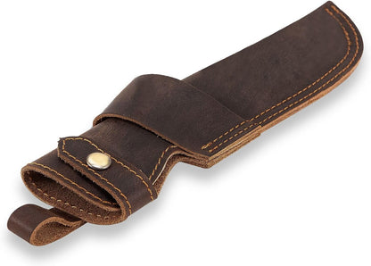 Knife Sheath,Leather Knife Sheath for Belt,Chef Knife Guard,Knife Holster for 5 inch Blade Knife,Knife Holder,Knife Cover Sleeve,EDC Belt Organizer,Sheath for Chef Meat Cleaver,Gifts for Men