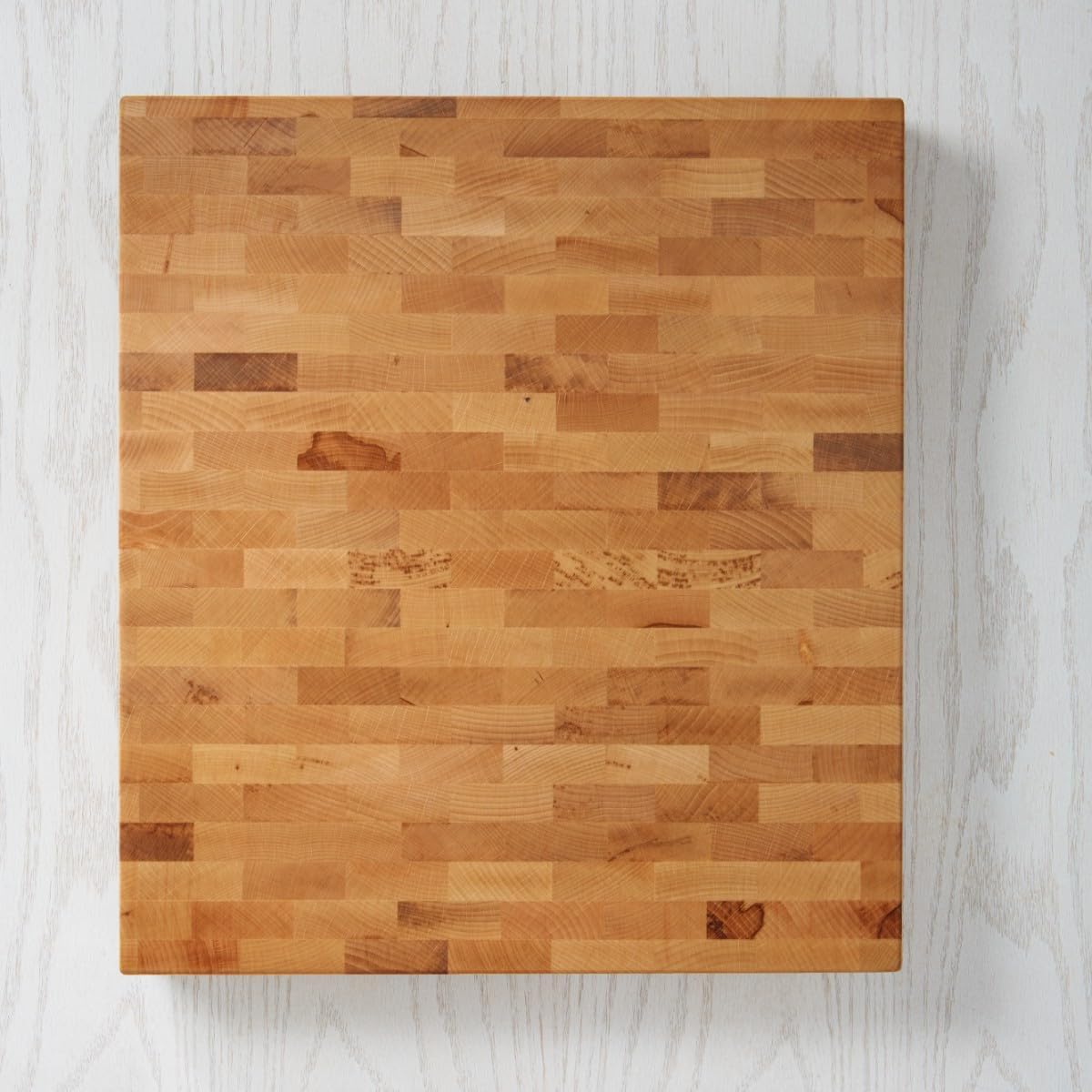 Premium Wooden Cutting Board 16x18x1.75 - Handcrafted North American Hardwood End Grain with Feet - Charcuterie/Wedding Gift - Made in USA