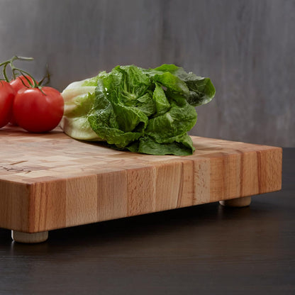 Premium Wooden Cutting Board 16x18x1.75 - Handcrafted North American Hardwood End Grain with Feet - Charcuterie/Wedding Gift - Made in USA