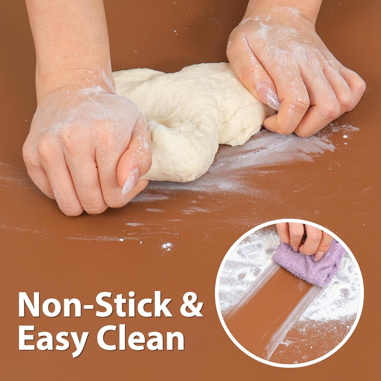 Thick Silicone Counter Mat Large 23.4x15.6" for Kitchen Countertop Crafts | Kitchen Table/Countertop Protector/Non Stick Pastry Baking Placemats Silicone Pad Crafts Kid Heat Resistant White Translucent