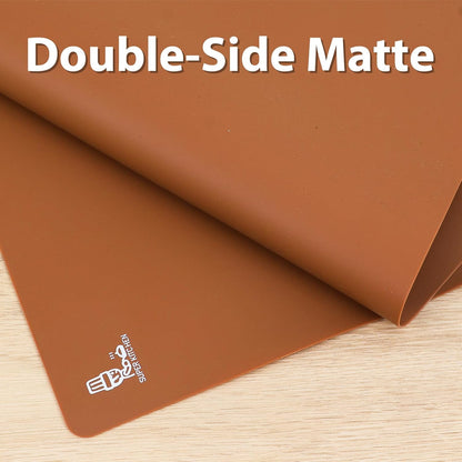 Thick Silicone Counter Mat Large 23.4x15.6" for Kitchen Countertop Crafts | Kitchen Table/Countertop Protector/Non Stick Pastry Baking Placemats Silicone Pad Crafts Kid Heat Resistant White Translucent