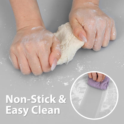 Thick Silicone Counter Mat Large 23.4x15.6" for Kitchen Countertop Crafts | Kitchen Table/Countertop Protector/Non Stick Pastry Baking Placemats Silicone Pad Crafts Kid Heat Resistant White Translucent