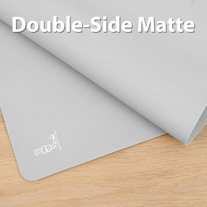 Thick Silicone Counter Mat Large 23.4x15.6" for Kitchen Countertop Crafts | Kitchen Table/Countertop Protector/Non Stick Pastry Baking Placemats Silicone Pad Crafts Kid Heat Resistant White Translucent
