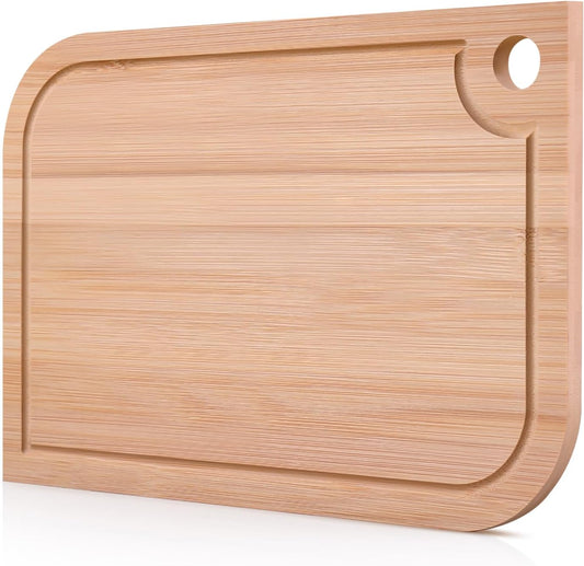11.5"x 8" Small Bamboo Wood Cutting Board, Lightweight Wooden Fruit Cutting Board for Home.
