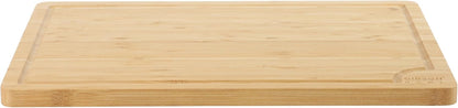 Gibson Home Forestview 18" x 12" Bamboo Cutting Board – Durable Large Kitchen Wooden Chopping Carving Board with Juice Groove, Oil Finished
