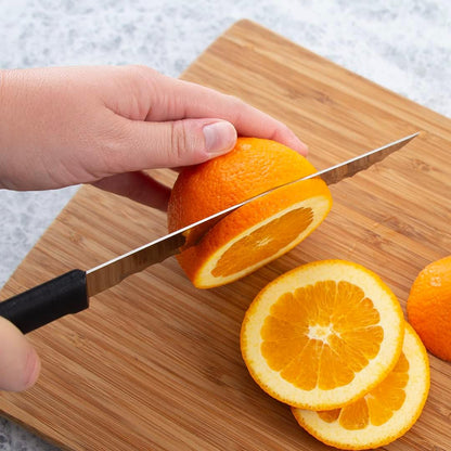 Serrated Slicer Knife (R138), Silver Handle, Pack of 2 | 7" Stainless Steel Serrated Blade, Silver Cast Aluminum Handle