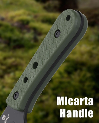 REAT Fixed Blade Knife with Kydex Sheath, 3.75" D2 Steel Blade,Ergonomic G10 Handle, Sharp EDC Knife, Small Tool for Camping Survival Tactical Hiking,Gifts for Men,Women