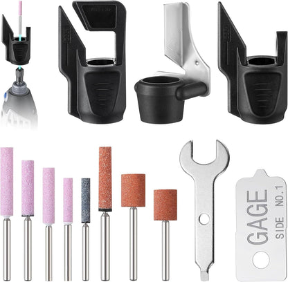 13 Pieces Chainsaw Sharpening Kit, Chainsaw Sharpeners Tool Compatible with Dremel A679-02 Sharpening Outdoor Gardening Tools, Chainsaws and DIY Projects