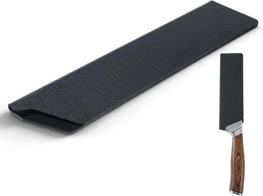 8 Inch Chef Knife Sheath, Black ABS Kitchen Knife Cover Sleeves with Felt Lining, Universal Blade Edge Guard Protector for 6-8 Inch Knives Sleeves Home Kitchen