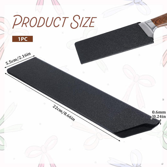8 Inch Chef Knife Sheath, Black ABS Kitchen Knife Cover Sleeves with Felt Lining, Universal Blade Edge Guard Protector for 6-8 Inch Knives Sleeves Home Kitchen